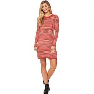 Aventura Fallon Fair Isle Knit Sweater Dress Christmas Size Small Womens